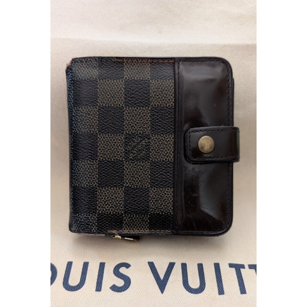 LOUIS VUITTON Wallet Compact Zip Damier Ebene Brown CA0065 - Picture 2 of 8